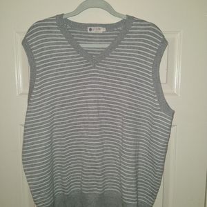 J Crew Cotton Pull Over Stripe Sweater Vest Men's sz XL.